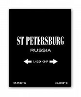 постер st.petersburg а3 (черный) в Белгороде