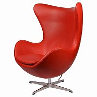 кресло arne jacobsen style egg chair красное в Белгороде