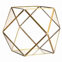 флорариум стеклянный с золотом в винтажном стиле crystal shape в Белгороде
