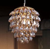 подвесной светильник crystal lux charme sp3+3 led gold/amber в Белгороде