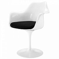 стул eero saarinen style tulip armchair черная подушка в Белгороде