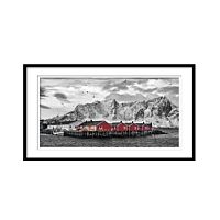 постер red houses on lofoten разноцветный в Белгороде