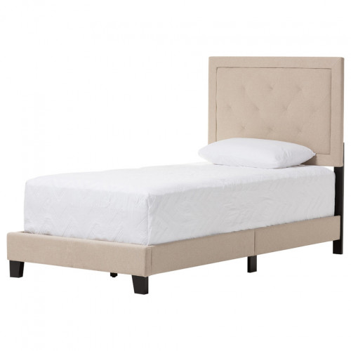 кровать paris linen upholstered beige 140х200 в Белгороде
