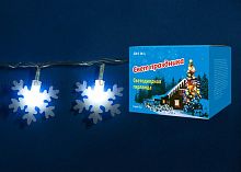 светодиодная гирлянда «снежинки-2» 700см (07935) uniel uld-s0700-050/dta white ip20 snowflakes-2 в Белгороде