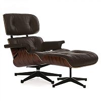 кресло eames style lounge chair палисандр коричневое в Белгороде