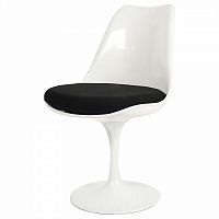 стул eero saarinen style tulip chair черная подушка в Белгороде