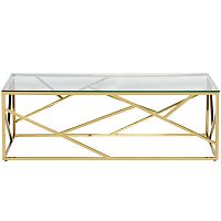 стол журнальный h-bridge gold 120*60*40см золотой в Белгороде