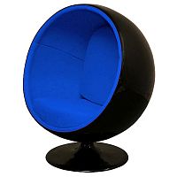 кресло eero ball chair синее с черным в Белгороде