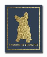 постер french dog на синем фоне a4 в Белгороде