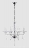 подвесная люстра crystal lux monica sp8 chrome/transparent в Белгороде