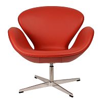 кресло arne jacobsen style swan chair красное в Белгороде