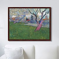 картина: view of arles with trees in blossom, 1889г. в Белгороде