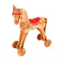 украшение новогоднее лошадка на колесах christmas horse, 40х30х13 см в Белгороде